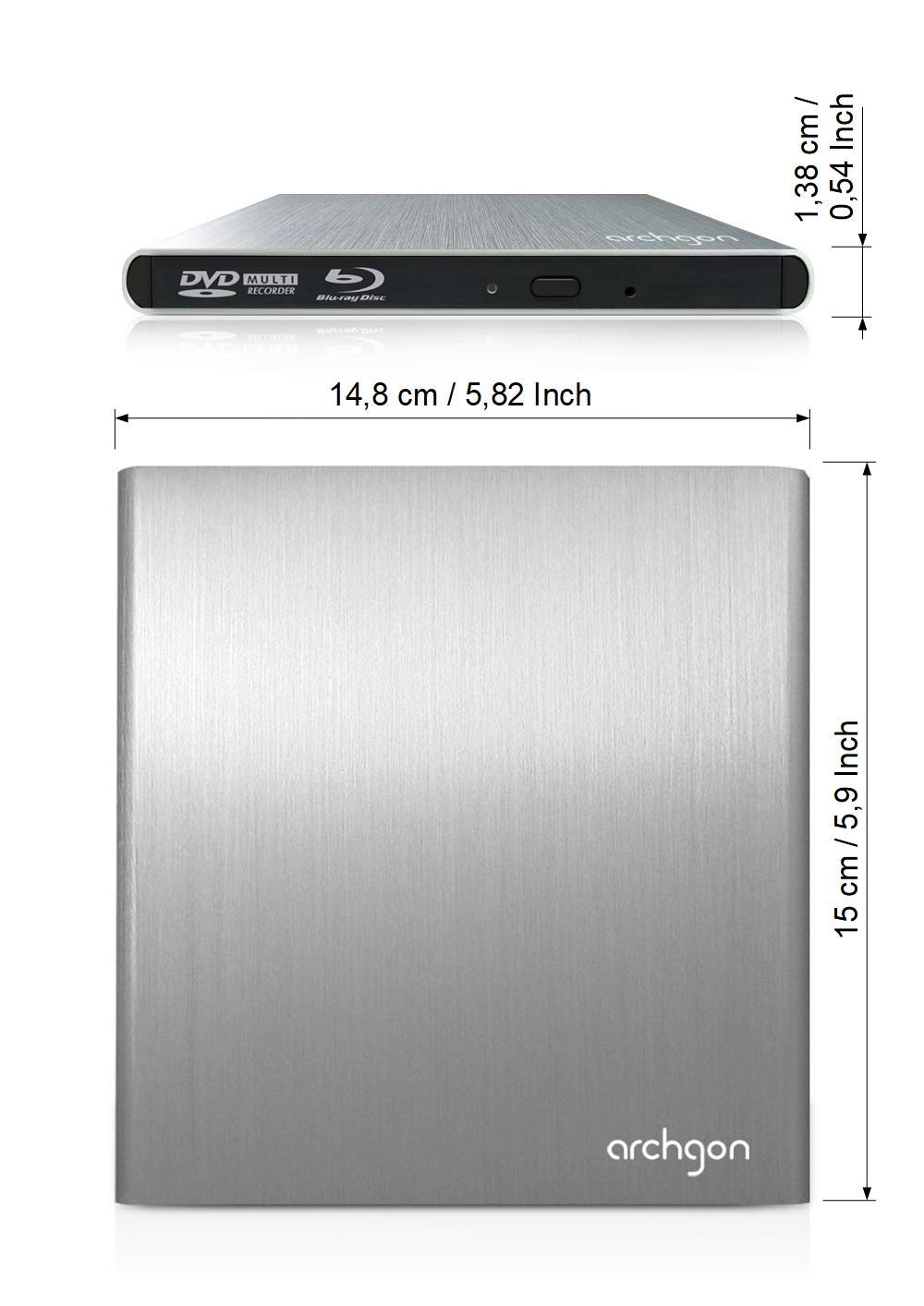 Sea Tech 4000Gb Aluminum External Usb Blu-Ray Writer Super Drive For Apple Macbook Air, Pro, Imac