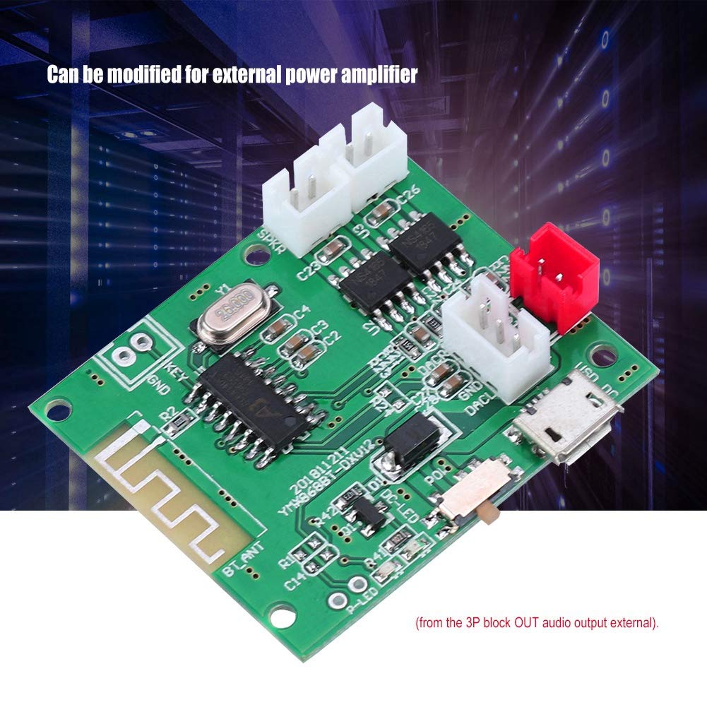Mugast 2 * 5W Amplifier Board, Dc 3.7V-5V Bluetooth 5.0 Aux Audio Input Power Amplifier Board Hands-Free Calling And External Bu