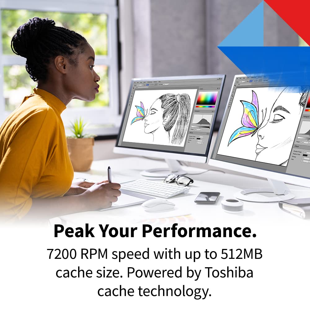Toshiba X300 Pro 22Tb High Workload Performance For Creative Professionals 3.5 Inch Internal Hard Drive   Up To 300 Tb/Year Work