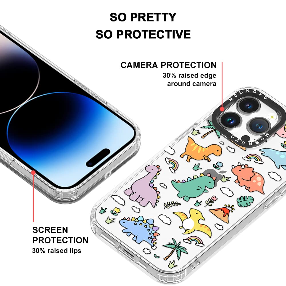 Mosnovo Case For Iphone 14 Pro Max, [Buffertech 6.6Ft Military-Grade Drop Protection] [Anti Peel Off Tech] Clear Tpu Bumper Phon