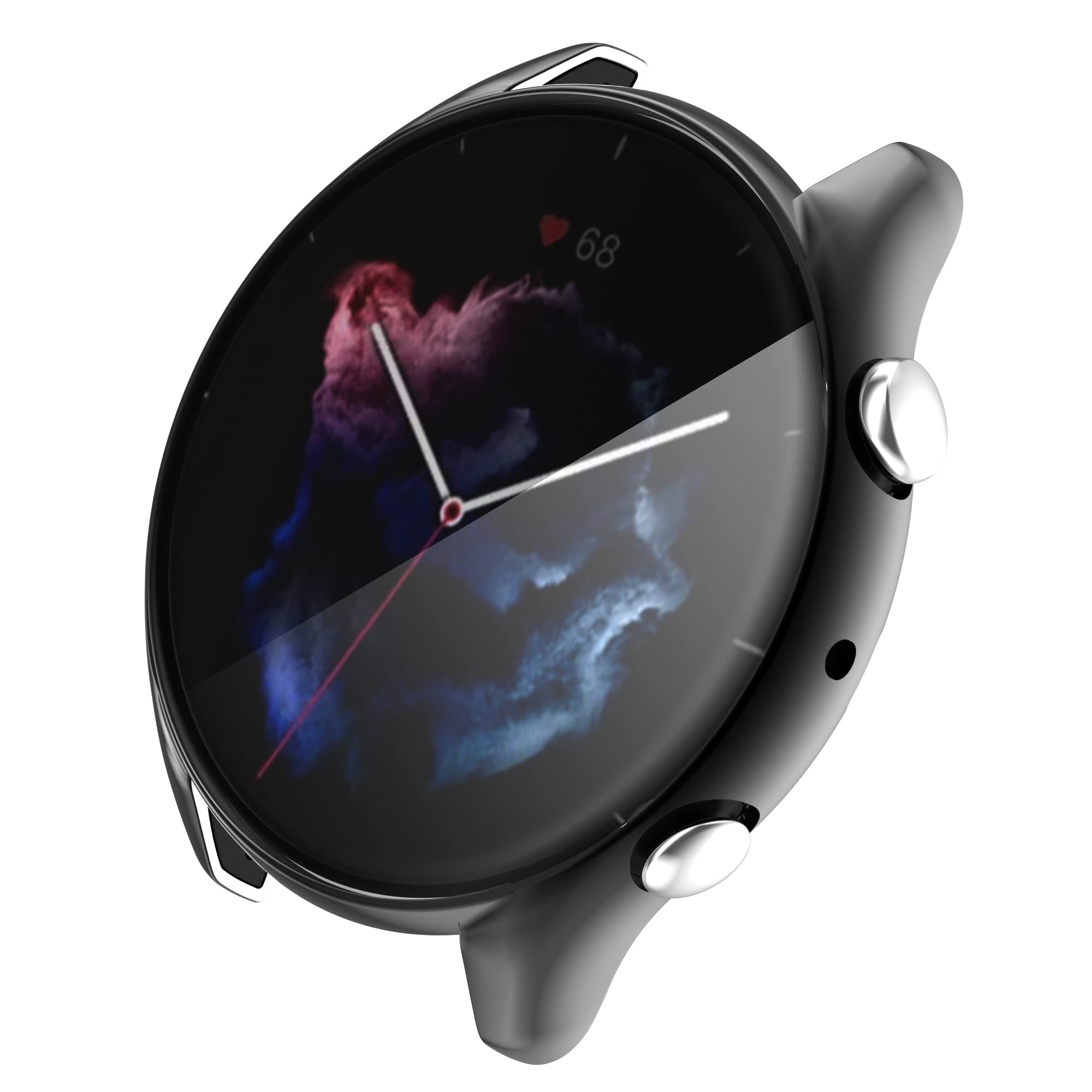 E Ecsem Screen Protector Case Compatible With Amazfit Gtr 3 & Gtr 3 Pro Premium Soft Tpu Slim Plated Protective Cover [Scratch P