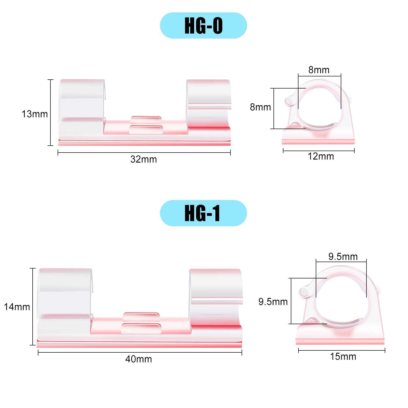 Xhf 35Pcs Large Self Adhesive Cable Clips Clear,Wire Clips Cable Management Wire Organizer Cord Holder For Under Desk, Car, Wall