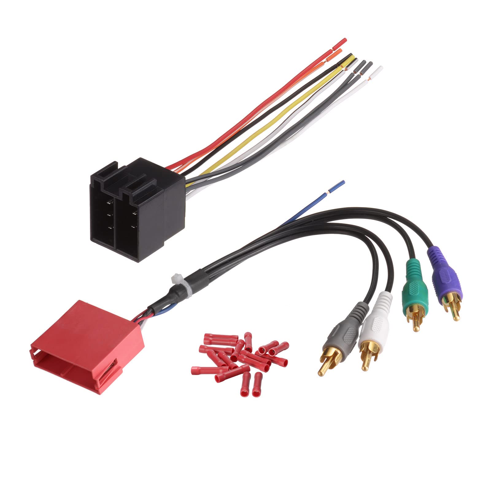 Bingfu Car Stereo Wiring Harness for select 93-08 Audi Porsche Boxster Amp Amplifier System Vehicle Radio Wire Harnesses Adapter