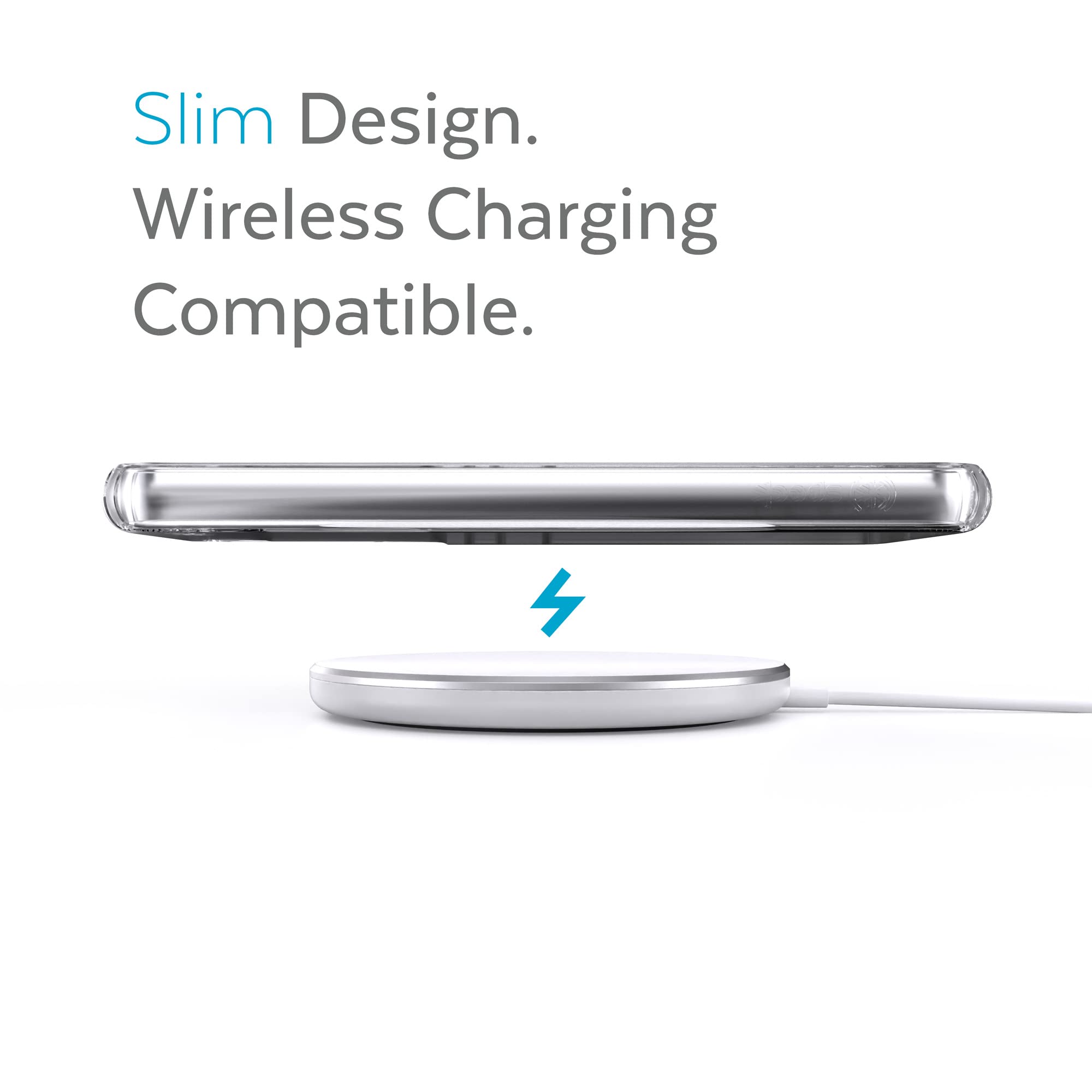 Speck Products Presidio Perfect Clear Samsung Galaxy S22 Rubber Case, Raised Bezel, Clear/Clear