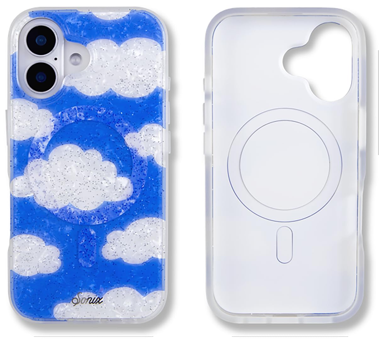 Sonix Case For Iphone 16 | Compatible With Magsafe | 10Ft Drop Tested | Glitter Coulds | Day Dream
