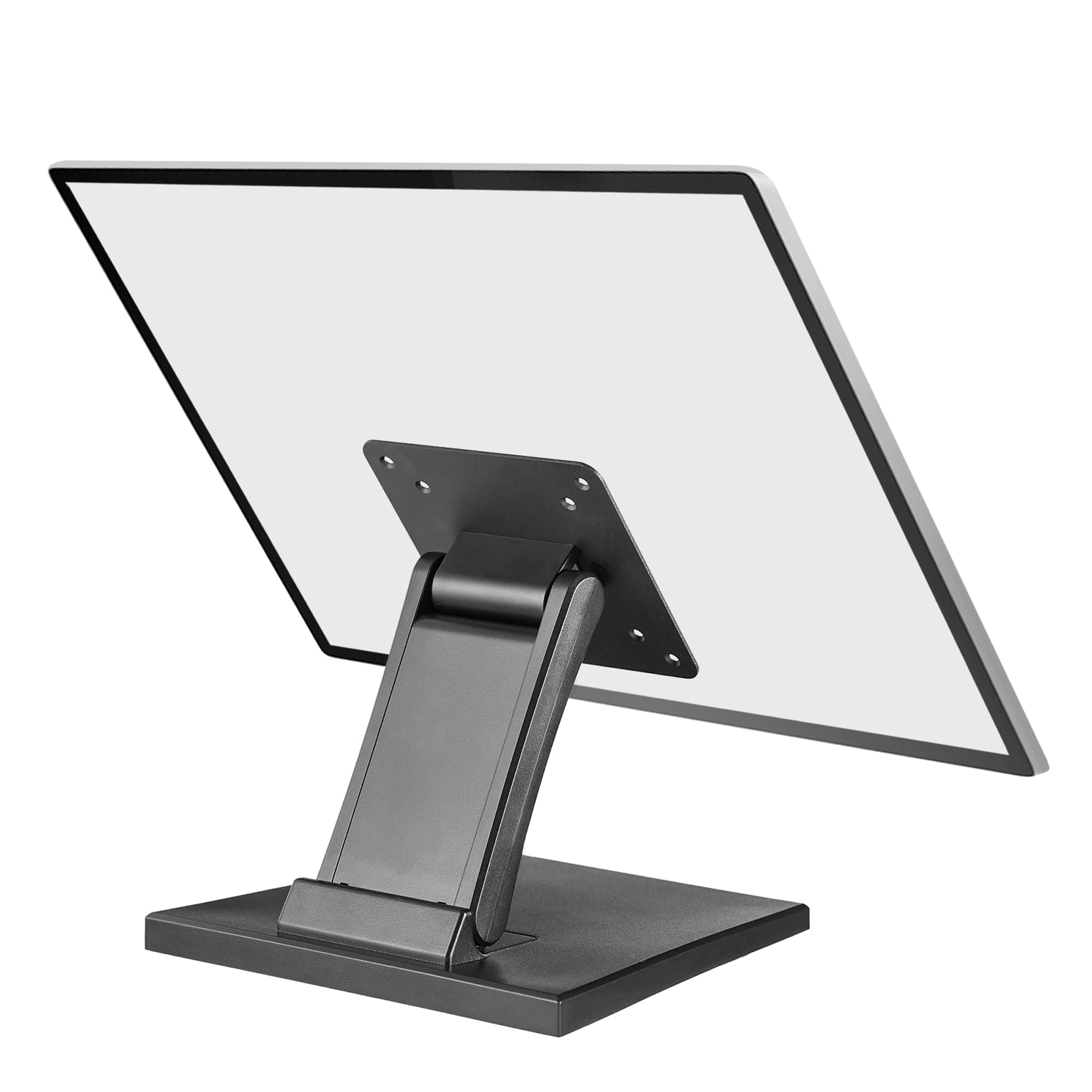 WEARSON Lay Flat Monitor Stand   Foldable Low Profile Monitor Stands Compatible with VESA 75x75 and 100x100 Monitor Mounts WS 03A2