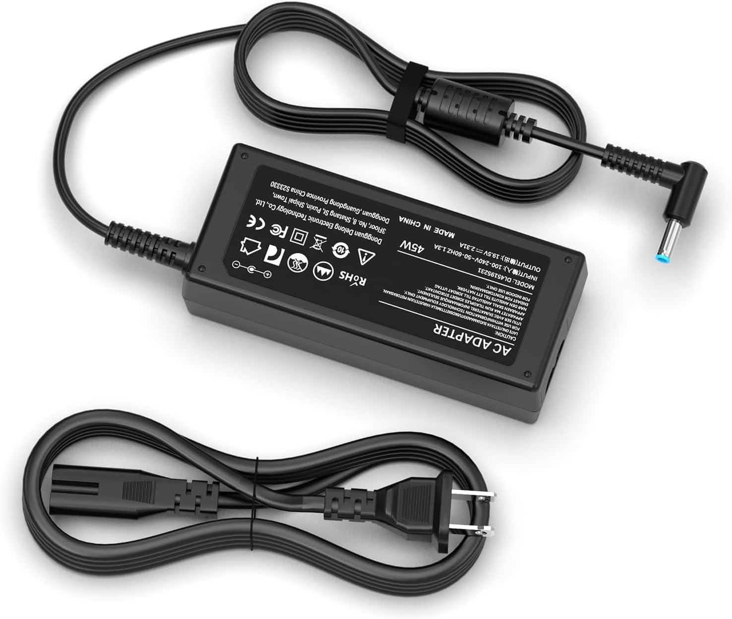 45W 19.5V 2.31A Laptop Charger Blue Tip For Hp Pavilion 11 12 13 14 15; Stream 11 13 14; Notebook 11 14 15; Probook X360 11 G2 G3 G4 G5; Zbook; Chromebook; Elitebook Ac Adapter Power Cord Replacement