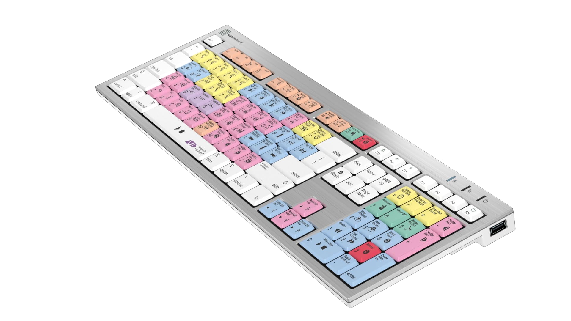 Logickeyboard Slimline Designed For Composing In Avid Pro Tools On Mac  P/N Lkbu-Pt-Cwmu-Us