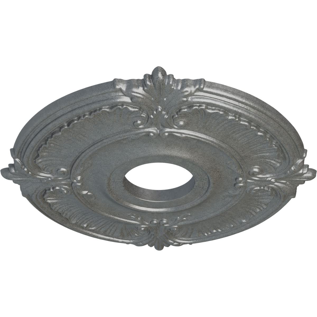 Ekena Millwork Cm18Atpls Attica Ceiling Medallion, 18''Od X 4''Id X 5/8''P (Fits Canopies Up To 5''), Hand Painted Platinum