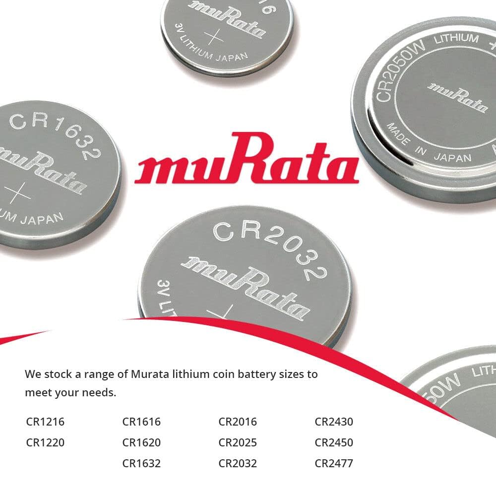 Murata Cr2032 Battery 3V Lithium Coin Cell   Replaces Sony Cr2032 (2 Batteries)