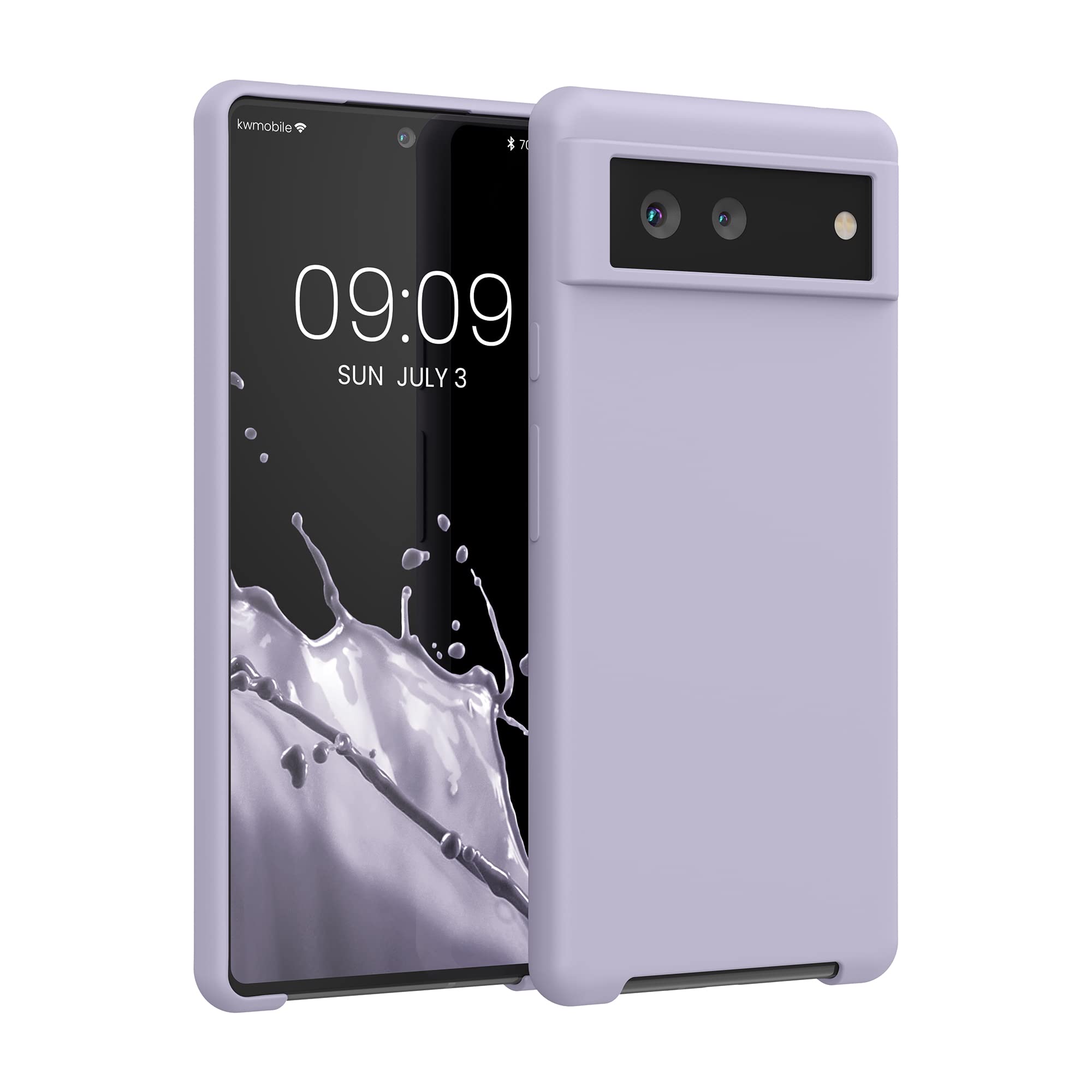 kwmobile Case Compatible with Google Pixel 6 Case - TPU Silicone Phone Cover with Soft Finish - Light Lavender