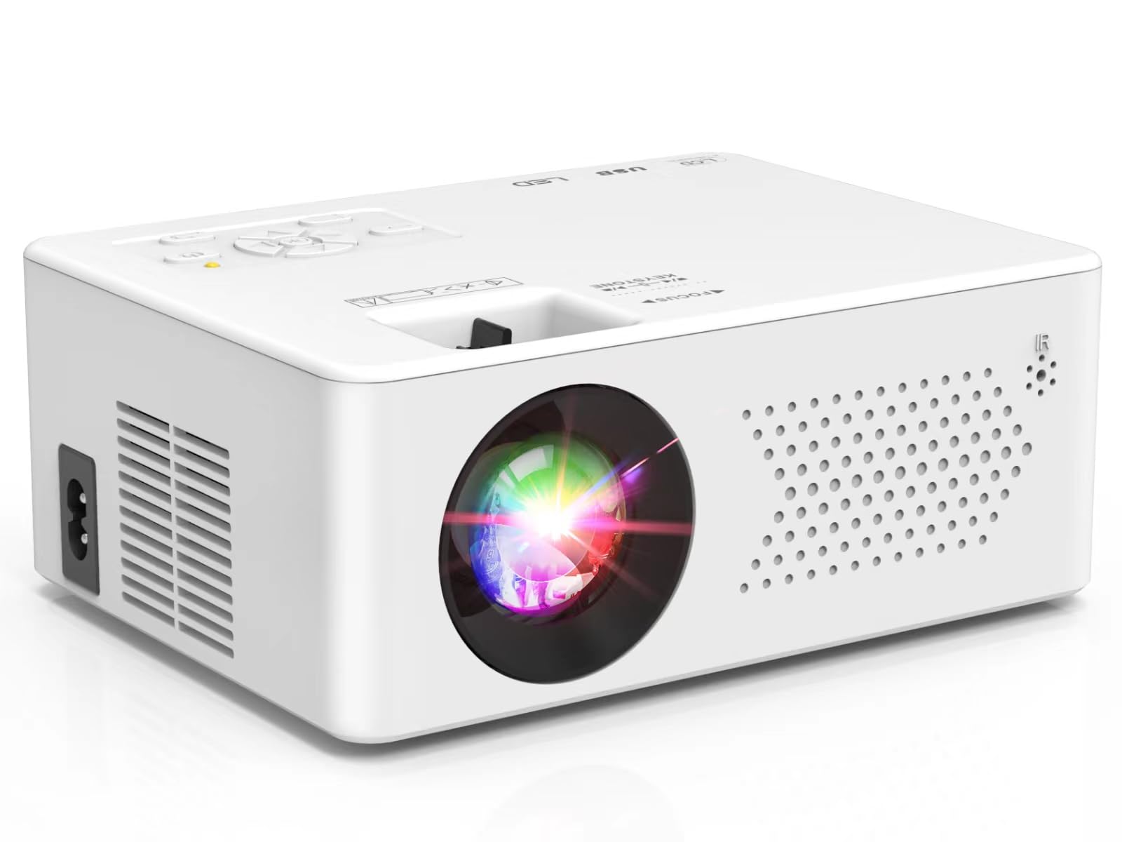 Purshe Mini Bluetooth Projector, Full Hd 1080P Supported Portable Outdoor Movie Projector For Ios, Android, Windows, Compatible 