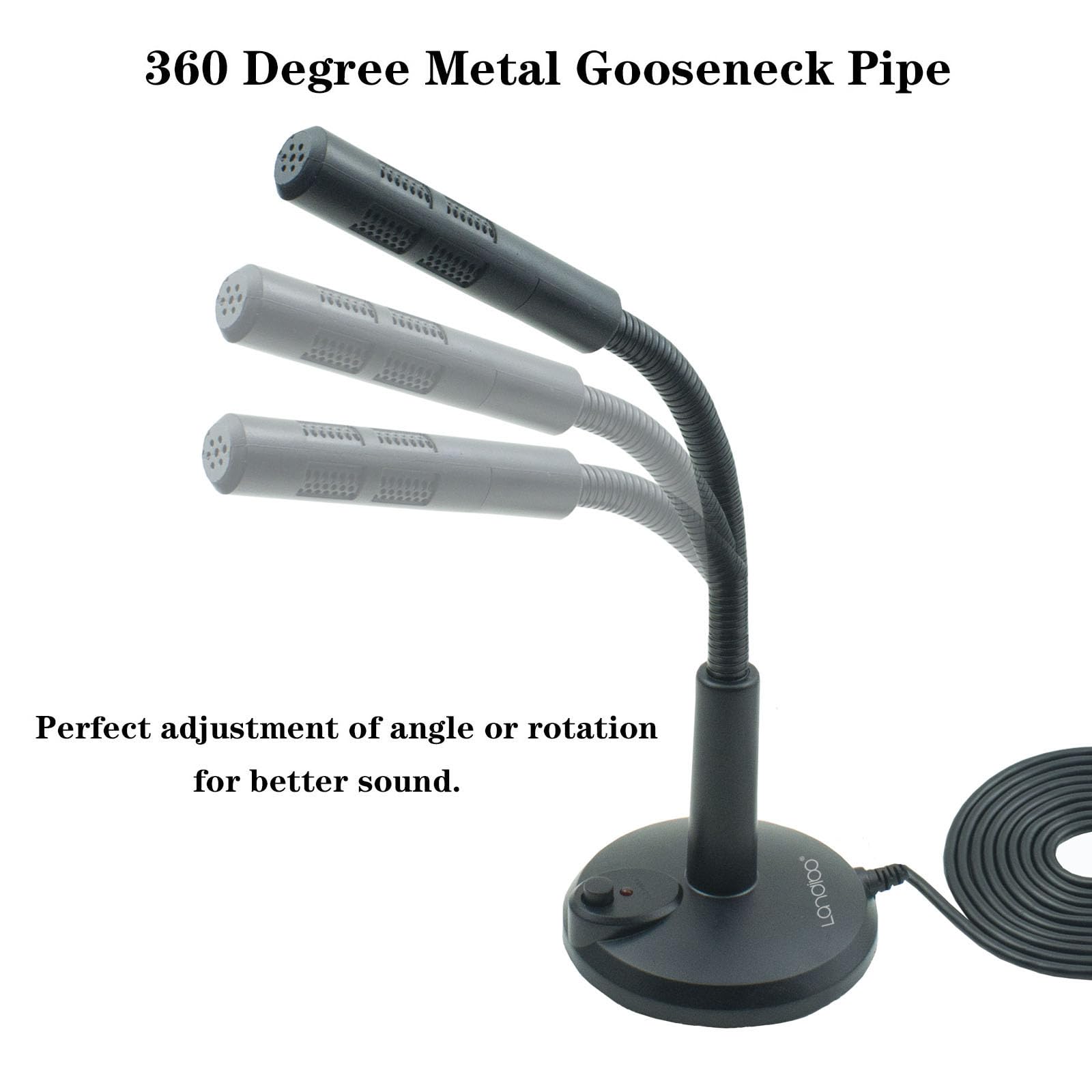 Landibo Usb Microphone, Plug And Play Desktop Laptop Gooseneck Microphone, Suitable For Games, Conferences, Streaming, And Tutor