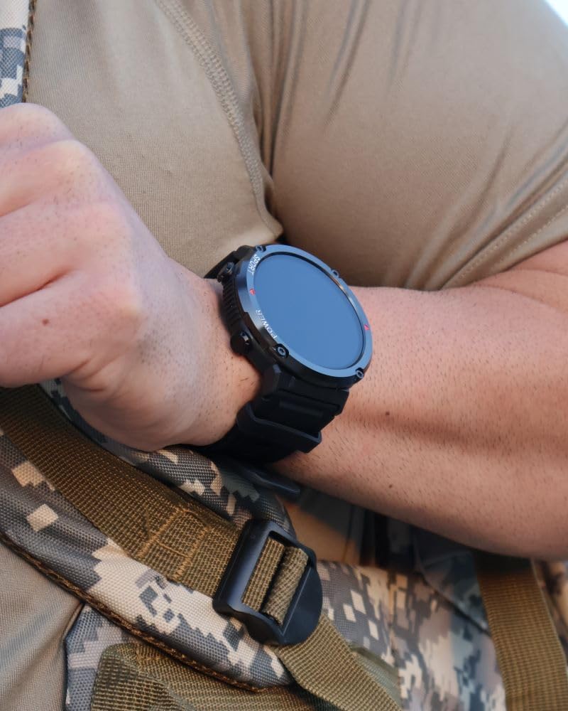 Alphagear Bravo Xl Smartwatch For Iphone & Android, Rugged Smart Watch (Answer/Make Call), 24/7 Wellness Tracker With 1.69'' Amo