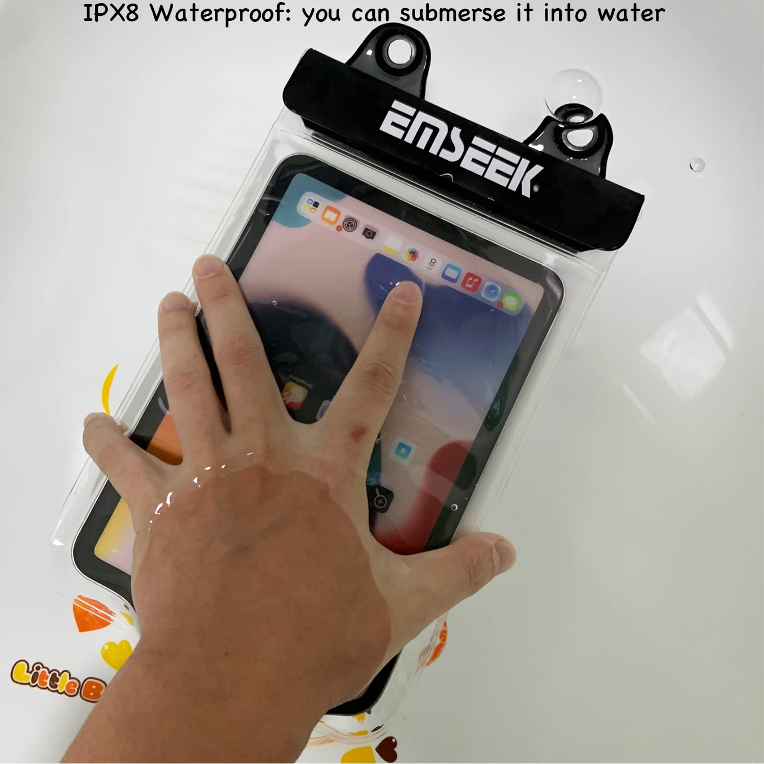 Emseek Floating Waterproof Tablet Case Dry Bag Ereader Cover Waterproof Holder Pouch For Ipad Mini Galaxy Tab A S2 E Tab M8 Zenp