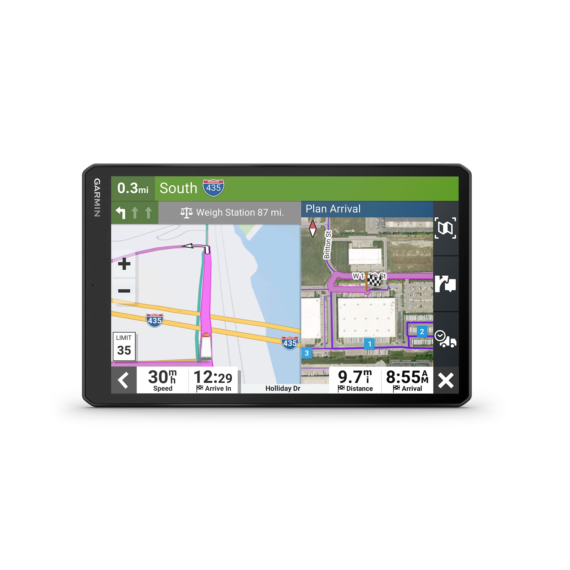 Garmin Dezl Otr1010, Extra Large, Easy To Read 10    Gps Truck Navigator, Custom Truck Routing, High Resolution Birdseye Satelli