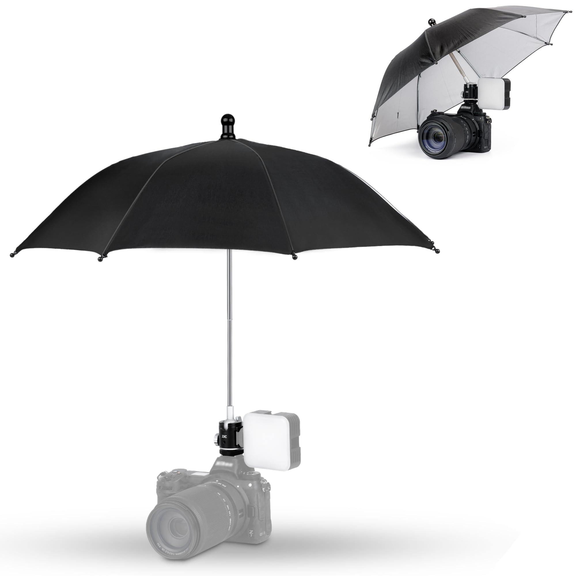 2024 New Upgrade Camera Hot Shoe Umbrella, Camera Rain Umbrella With Height Adjustable Design & Cold Shoe Mount, Camera Rain Cov