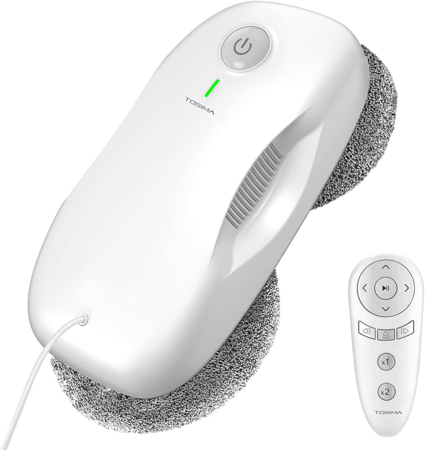 Tosima W2 Window Cleaner Robot, Automatic Cleaning With Intelligent Path Planning, 3800Pa Suction Power, Edge Detection Technolo