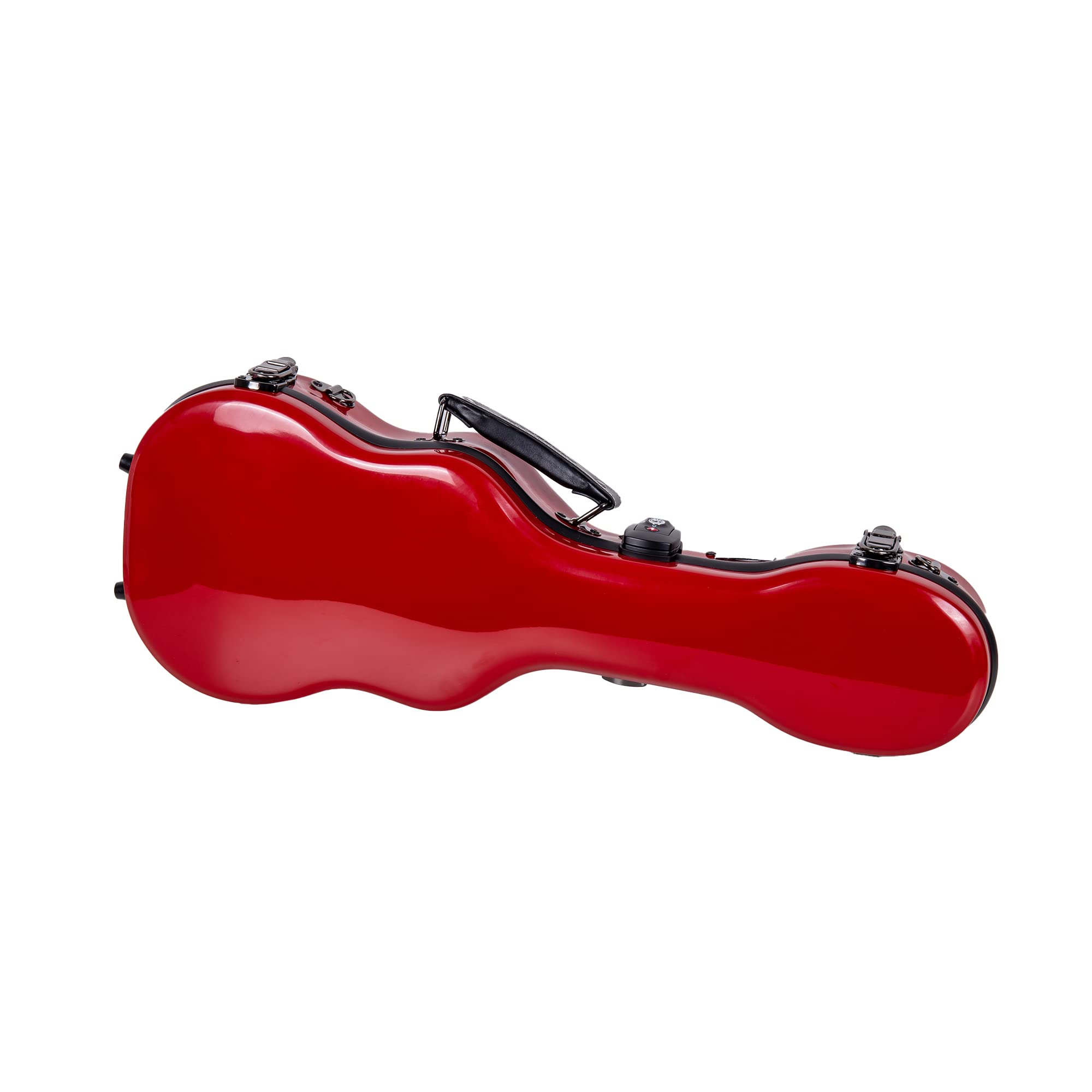 Crossrock Deluxe Fiberglass Concert Ukulele Case With Tsa Lock, Red (Crf2020Curd)
