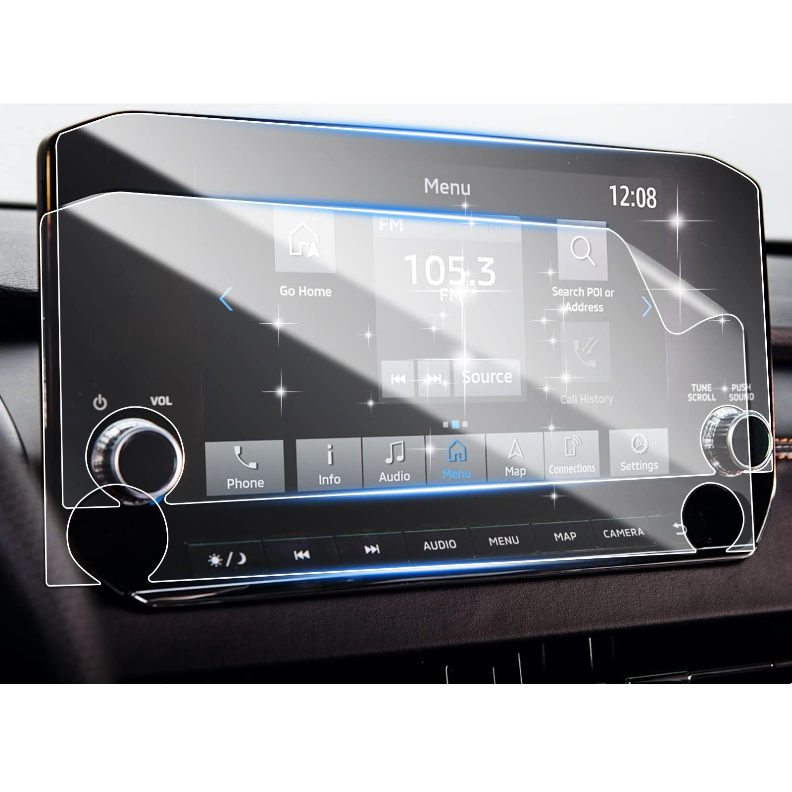 Shaohao 2Pcs For 2024 2025 Mitsubishi Outlander Screen Protector Fit For 2022 2025 Mitsubishi Outlander Accessories (Se/Sel/Se Black Edition/Sel Black Edition/Black Edition) 9' Hd Clear Screen Cover