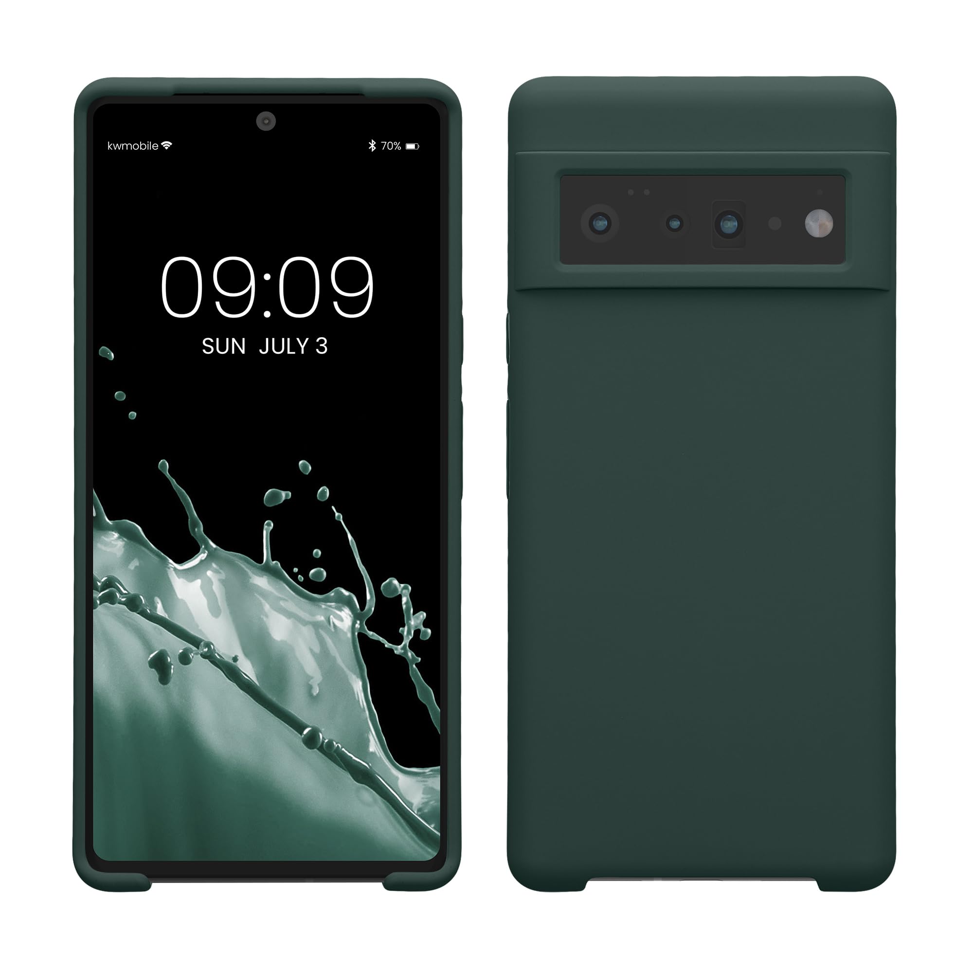 kwmobile Case Compatible with Google Pixel 6 Pro Case - TPU Silicone Phone Cover with Soft Finish - Moss Green
