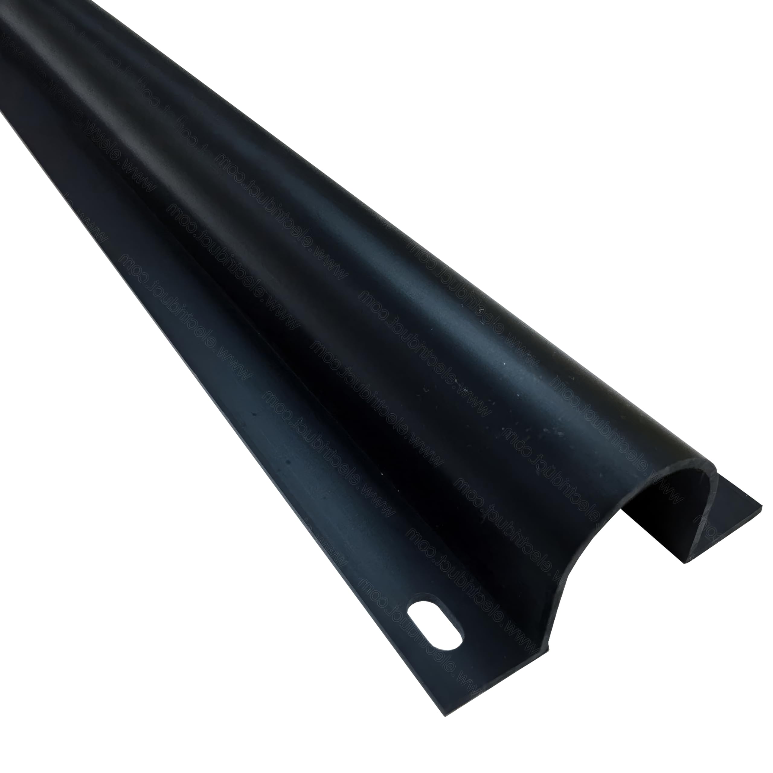 Electriduct 3 Plastic Flanged Wire Guard Cable Raceway - 45 Inch Stick - Black