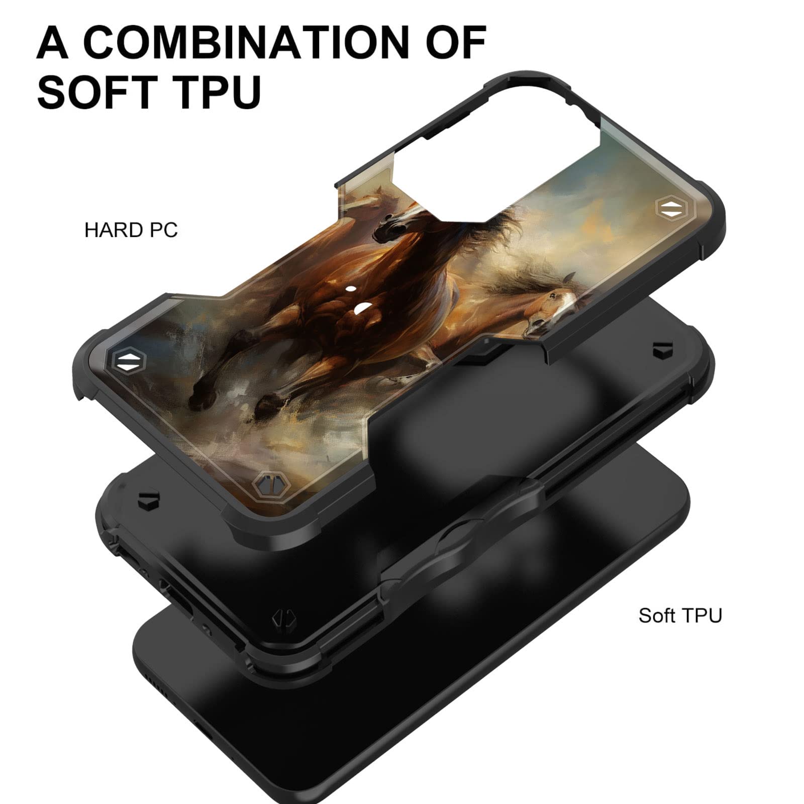 Efgwsder For Galaxy A54 5G Case,[Dual Layer][10 Ft Military Grade Drop Protection] [Non-Slip] Heavy Duty Shockproof Case For Sam