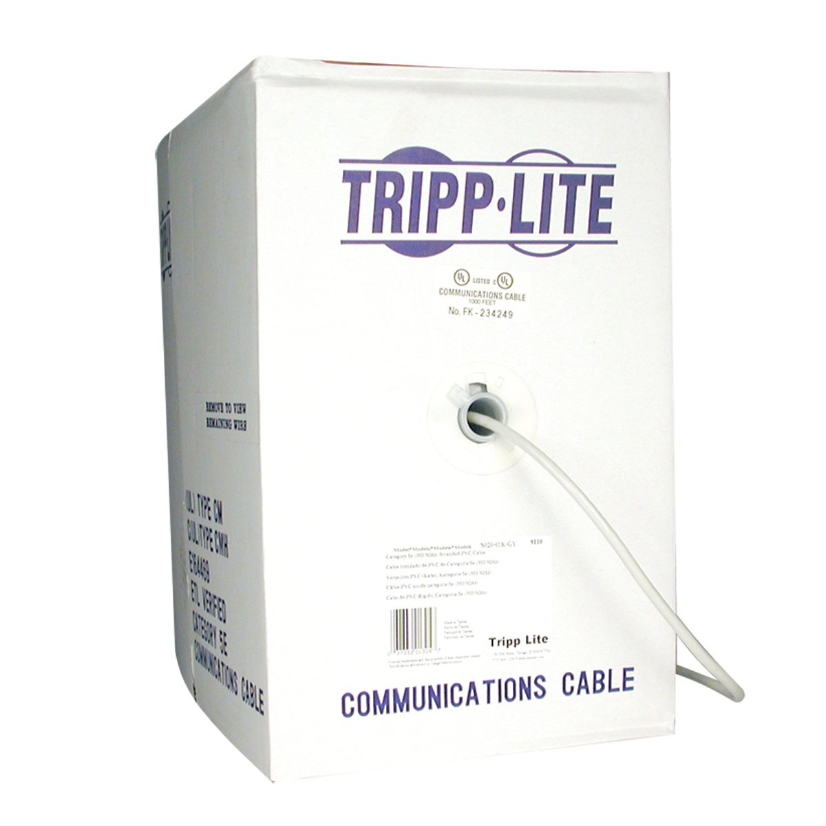 Tripp Lite Cat5e 350MHz Bulk Outdoor-Rated Solid-core PVC Cable - Gray(N028-01K-GY)