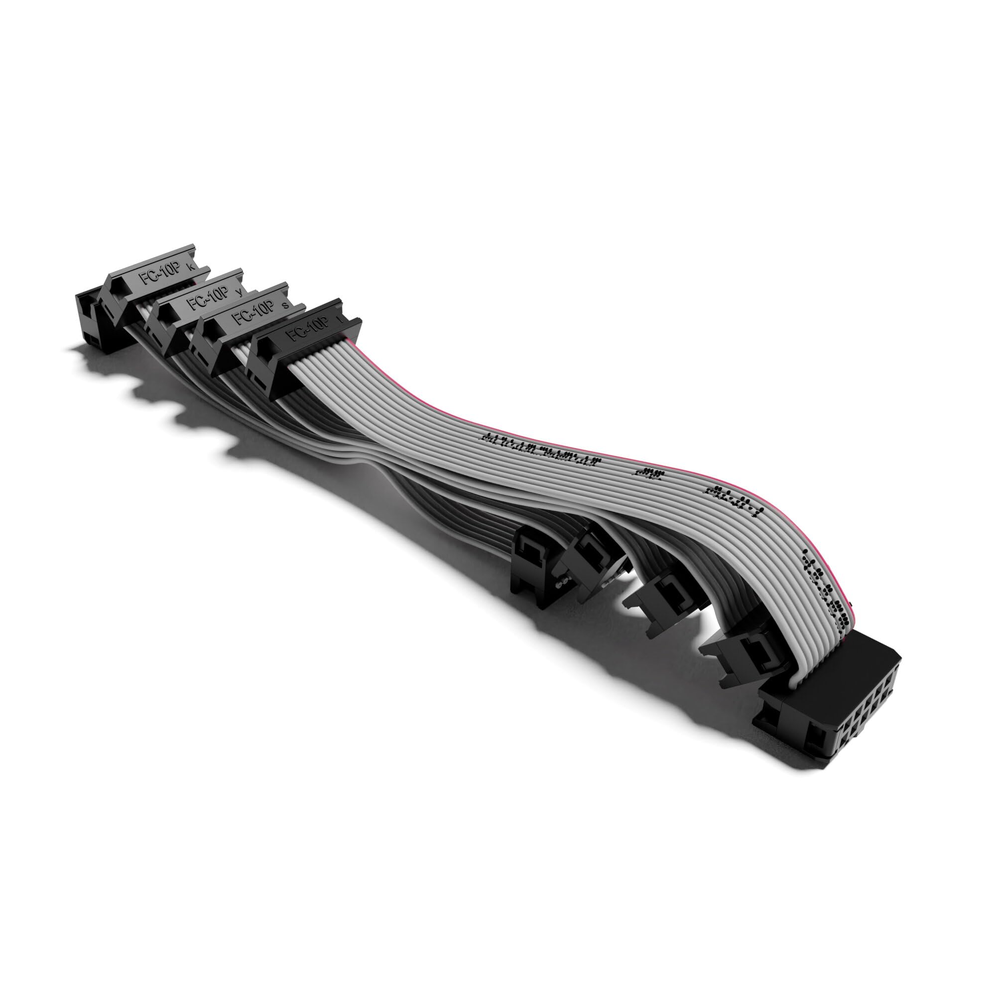 Excelvalley   5 Pack   Eurorack Flat Ribbon Power Cables Modular Synth Synthesizer [10 To 10 Pins | 25 Cm   9.84'']