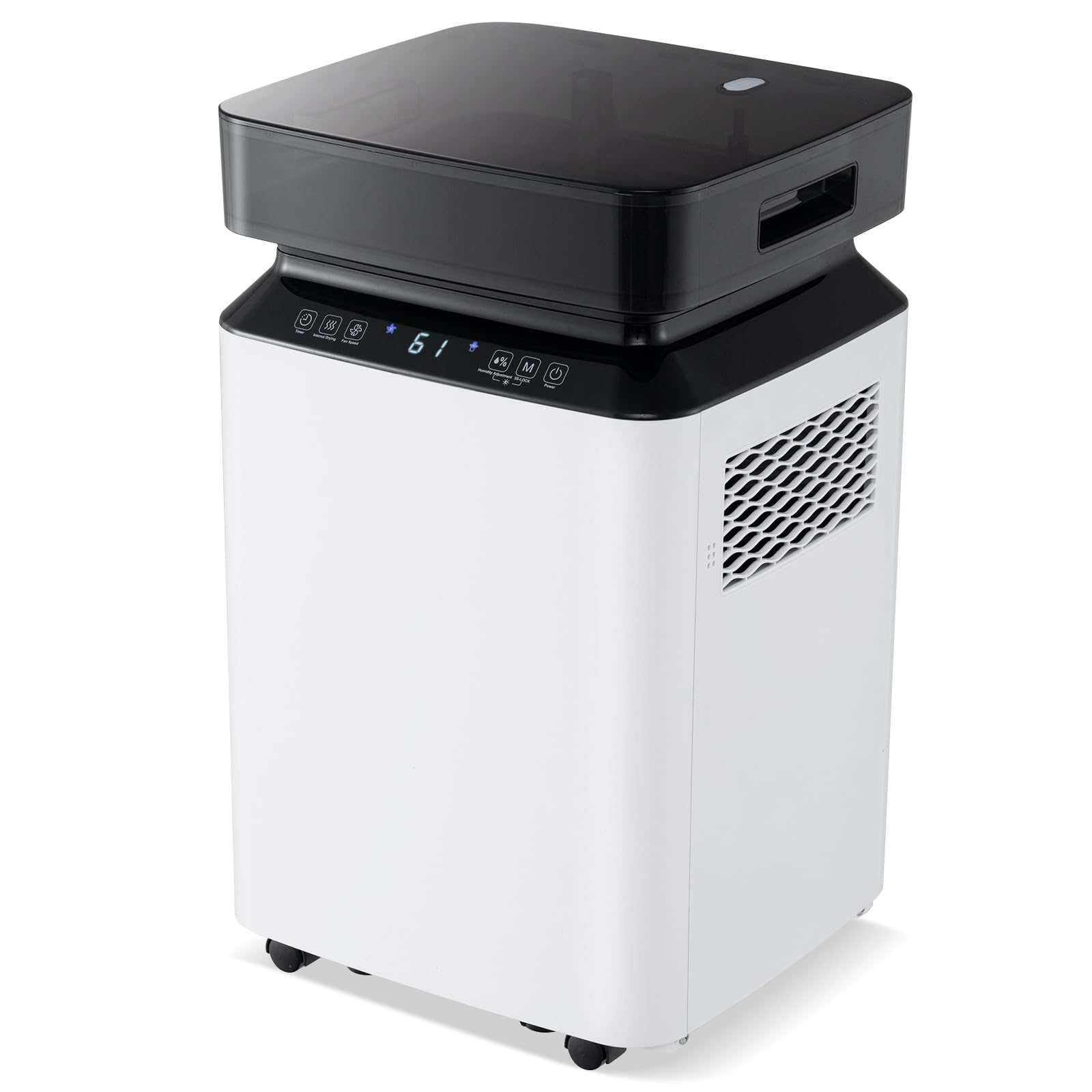 CLEEMAN 6000 Sq.Ft Dehumidifier for Basement and Home, 90 Pint Dehumidifier with Drain Hose, Pump, 2.2 Gal Water Tank & Child Lo