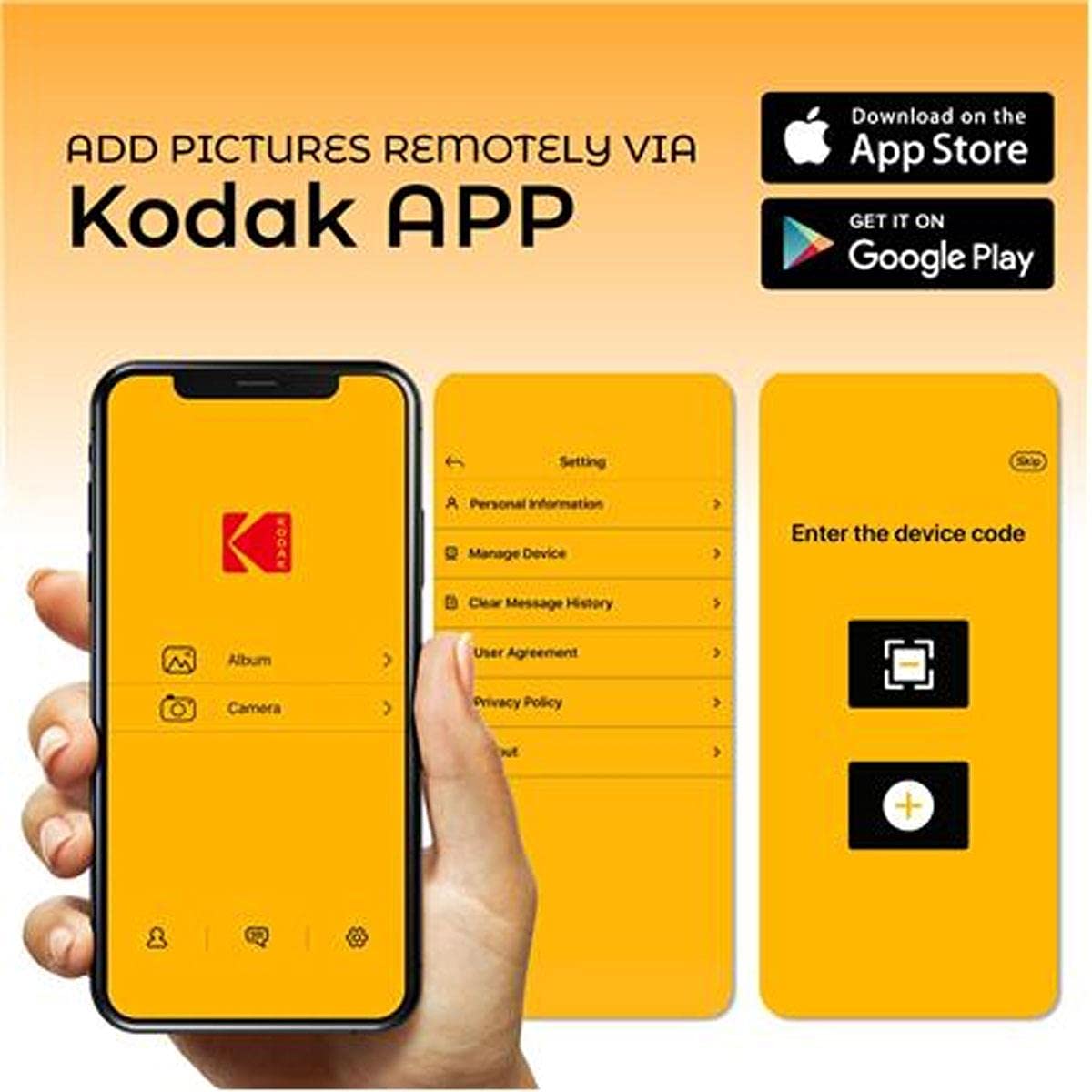 Kodak 10 Inch Smart Touch Screen Rechargeable Digital Picture Frame, Wi Fi Enabled With Hd Photo Display And Music/Video Support