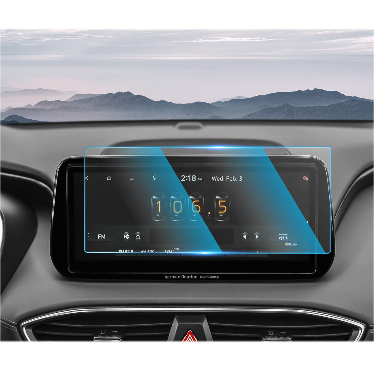 Cdefg For Hyundai Santa Fe Accessories 2023 2022 2021 Screen Protector (Sel/Xrt/Limited/Calligraphy) Touchscreen, Navigation Radio Infotainment Display Cover (10.25 Inch Tempered Glass)