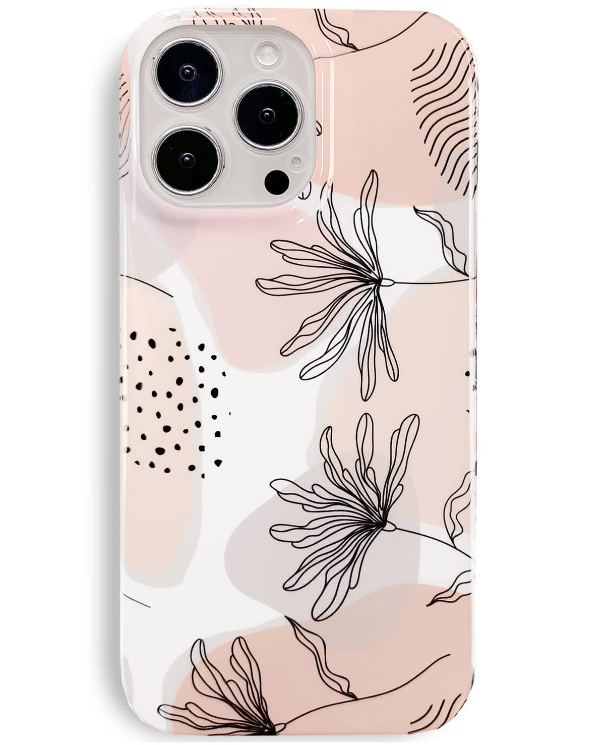 J.West Design For Iphone 14 Pro Max Case 6.7,Aesthetic Minimalist Boho Modern Abstract Prints Slim Geometric Line Plant Floral P