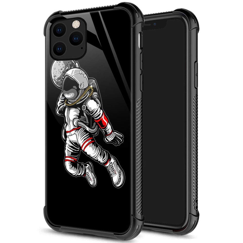 Iphone 13 Mini Case, Astronaut Dunk Iphone 13 Mini Cases For Men Boys, Pattern Design Shockproof Anti Scratch Organic Glass Case