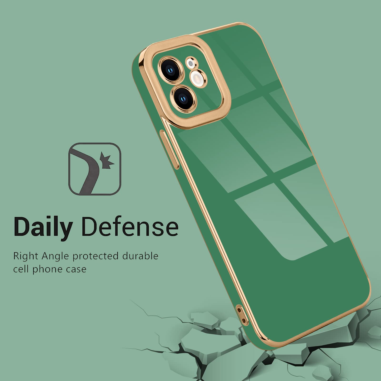 Lafunda For Iphone 12 Case, Cute Slim Soft Silicone Shockproof Phone Cover For Women Girls Anti Scratch Camera Protective Luxury