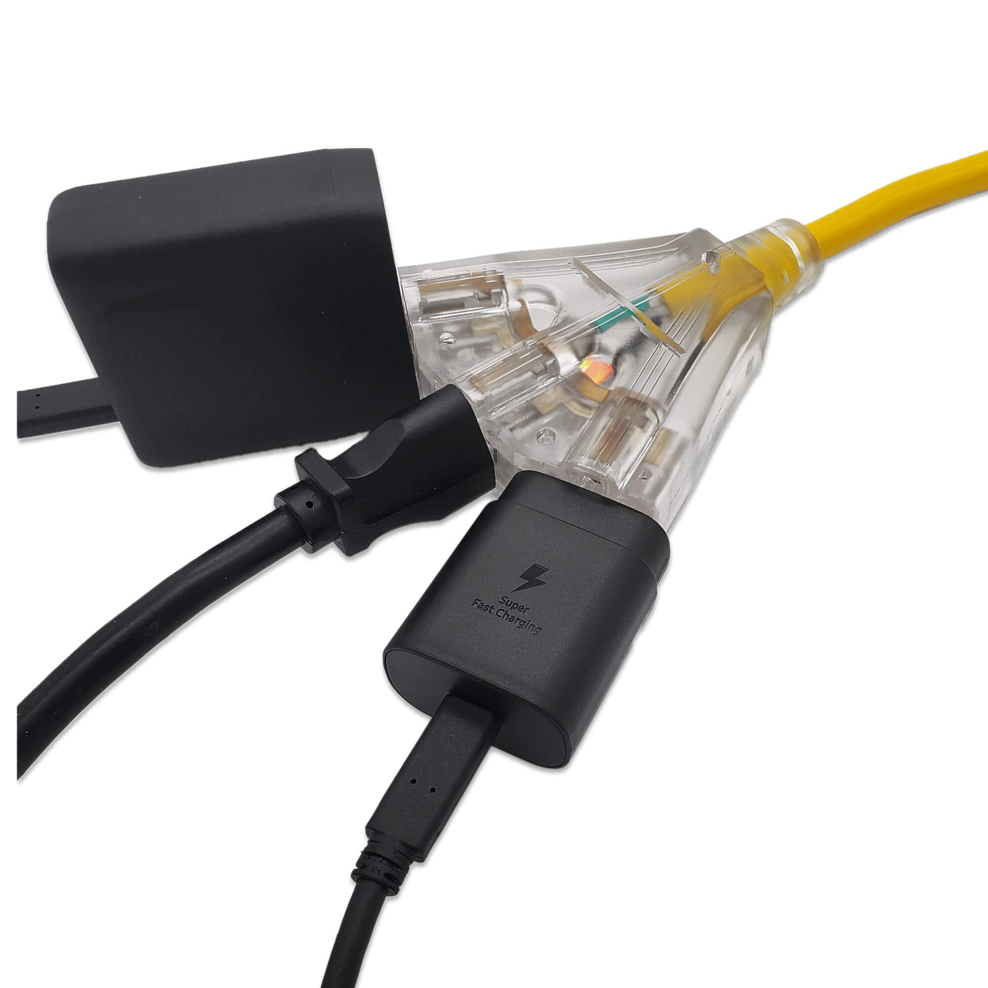 50 Ft   Gfci 12 Gauge Heavy Duty Extension Cord   3 Outlet Sjtw   Indoor/Outdoor Extension Cord By Watt'S Wire   50' 12 Gauge Gr