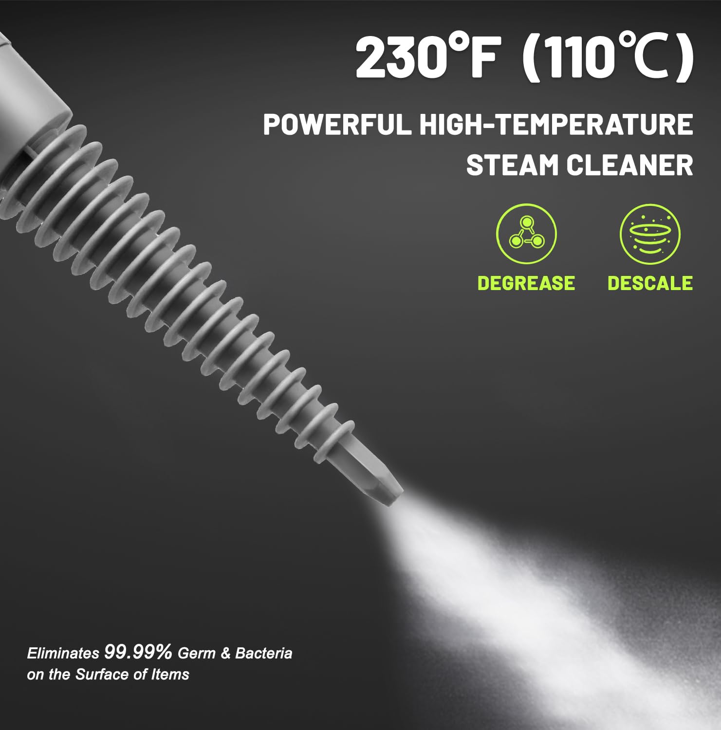 Outspurge Handheld Steam Cleaner, Pressurized Multi Surface Steam Shot With 13 Accessories, Safety Lock, Steamer For Cleaning Fl