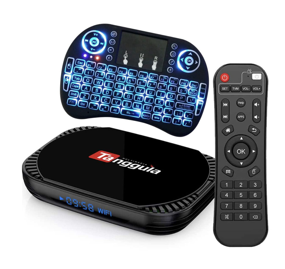 Tanggula X5 Box 2024 Update - Dual Band Wifi 2.4Ghz/5Ghz (4Gb+128Gb) | Extra Backlit Mini Keyboard