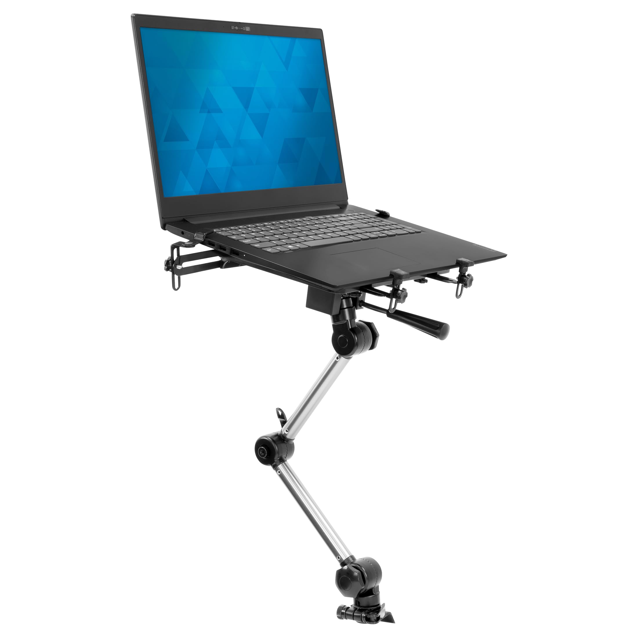 Mount It! Laptop Vehicle Mount | No Drill Computer Mounting Bracket for Front Passenger Seat | Sturdy and Full Motion Lockable Joints, Fits Laptops Up to 17'