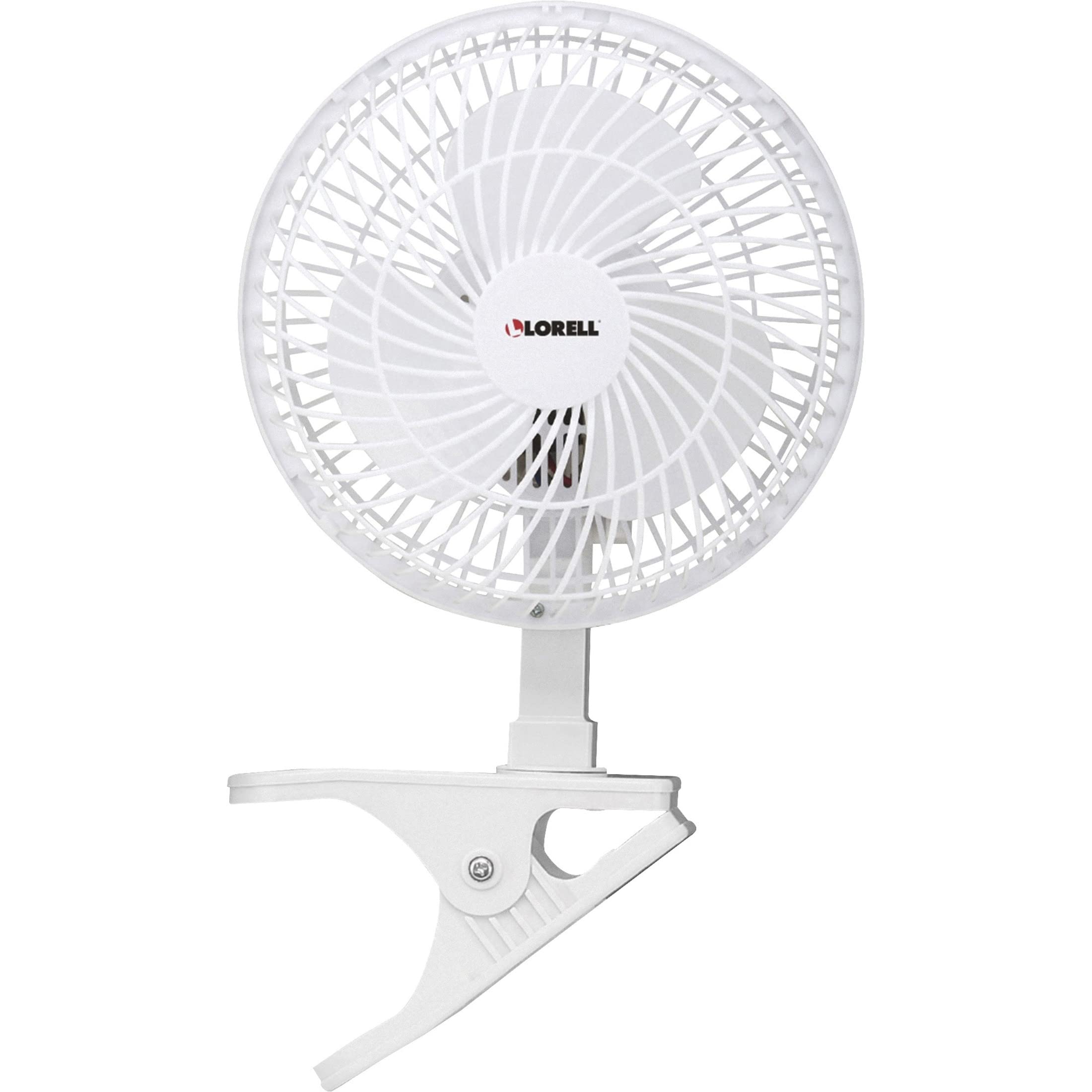 Lorell Llr44552 6'' Clip On Fan,2 Speed,5' Cord,8''X6''X9 1/2'',White