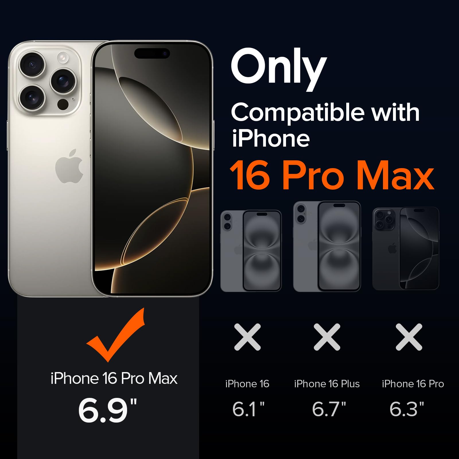 Ivoler 3 In 1 Clear Case Designed For Iphone 16 Pro Max 6.9'' 2024 With 2 Pack Tempered Glass Screen Protector Military Shockpro