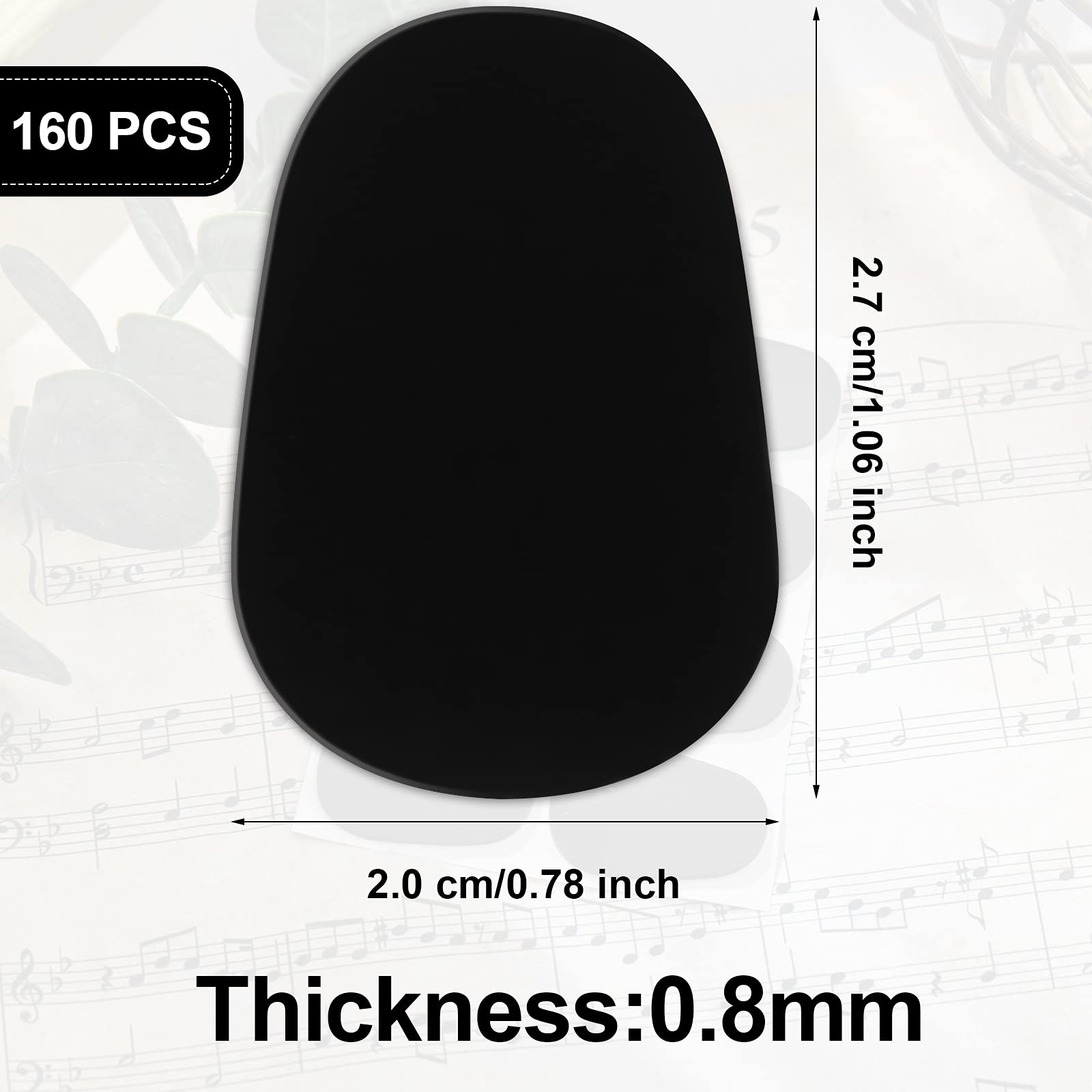 Boao 160 Pcs 0.8Mm Thick Saxophone And Clarinet Mouthpiece Cushion Sax Mouthpiece Patches Pads Cushions Thick Rubber With Strong