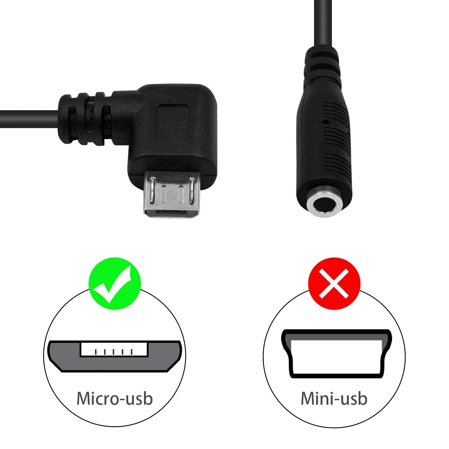 Duttek Micro Usb To 3.5Mm Jack Audio Adapter Cable, Audio To Micro Usb, Right Angled Micro Usb Male To 4 Pole 3.5Mm Female Cable