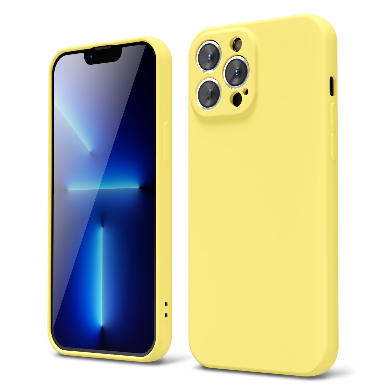 Oakxco For Iphone 13 Pro Max Phone Case Liquid Silicone, Cute Thin Slim Soft Rubber Tpu Plain Smooth Gel Cover For Women Girl Ae