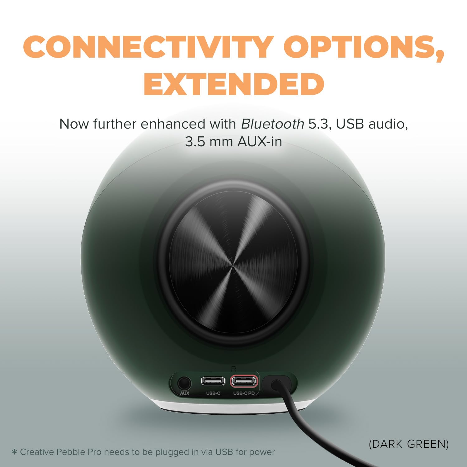 Creative Pebble Pro Minimalist 2.0 USB-C Computer Speakers - Thumbnail 2