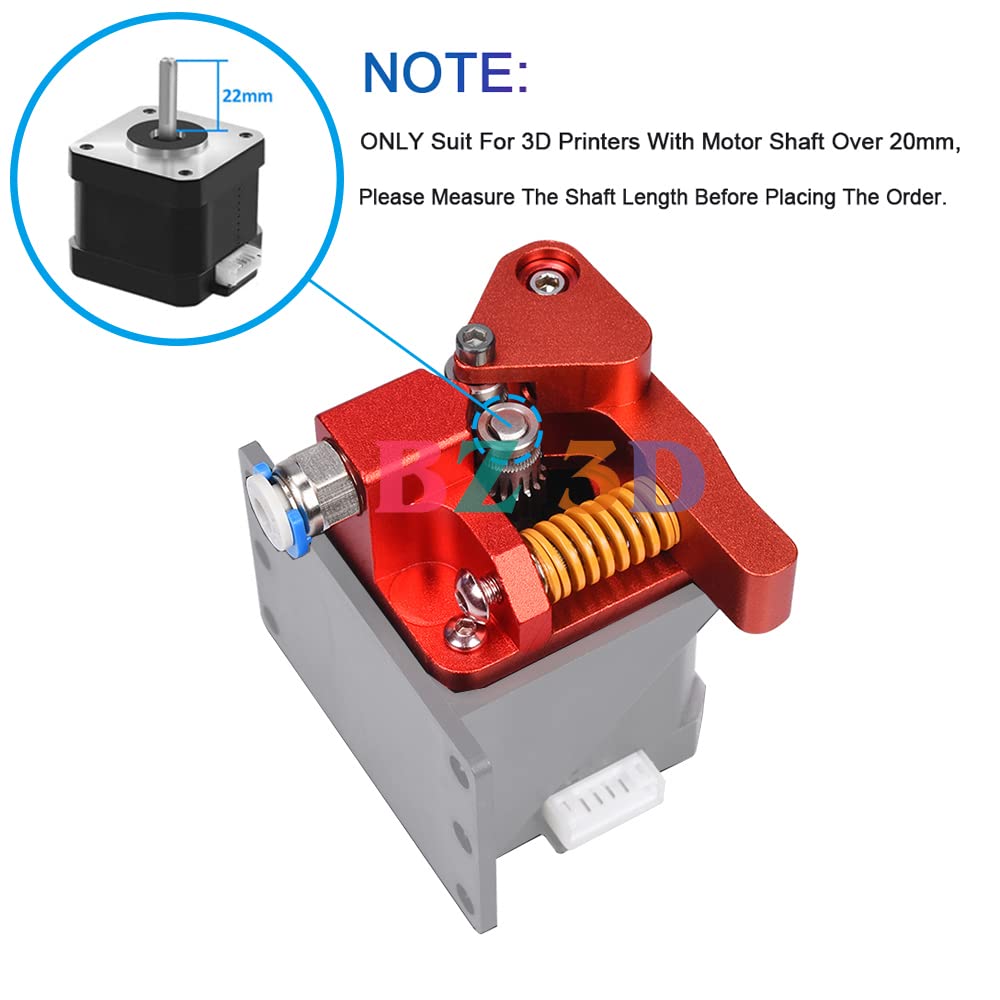 Bz 3D Ender 3 Dual Gear Extruder,Dual Drive Metal Extruder For Ender 3 V2/Pro/Ender 5/Plus/Cr 6 Se/Ender 3 Neo/Max Neo/Cr10/10S/
