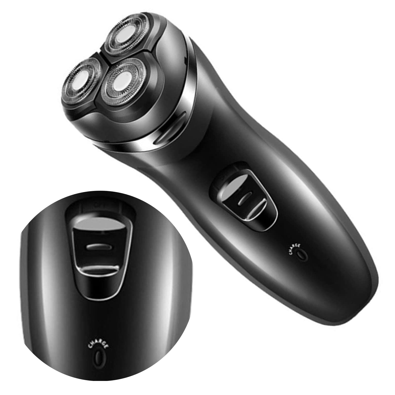 Rechargeable Men Electric Razor, Electric With Trimmer Beard Trimmer, Beard Trimmer, 3D Rotating Heads