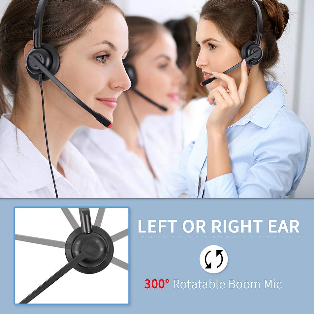 Usb Headset With Microphone For Pc Laptop Computer Headphone Noise Cancelling Mic For Home Office Online Class Skype Zoom