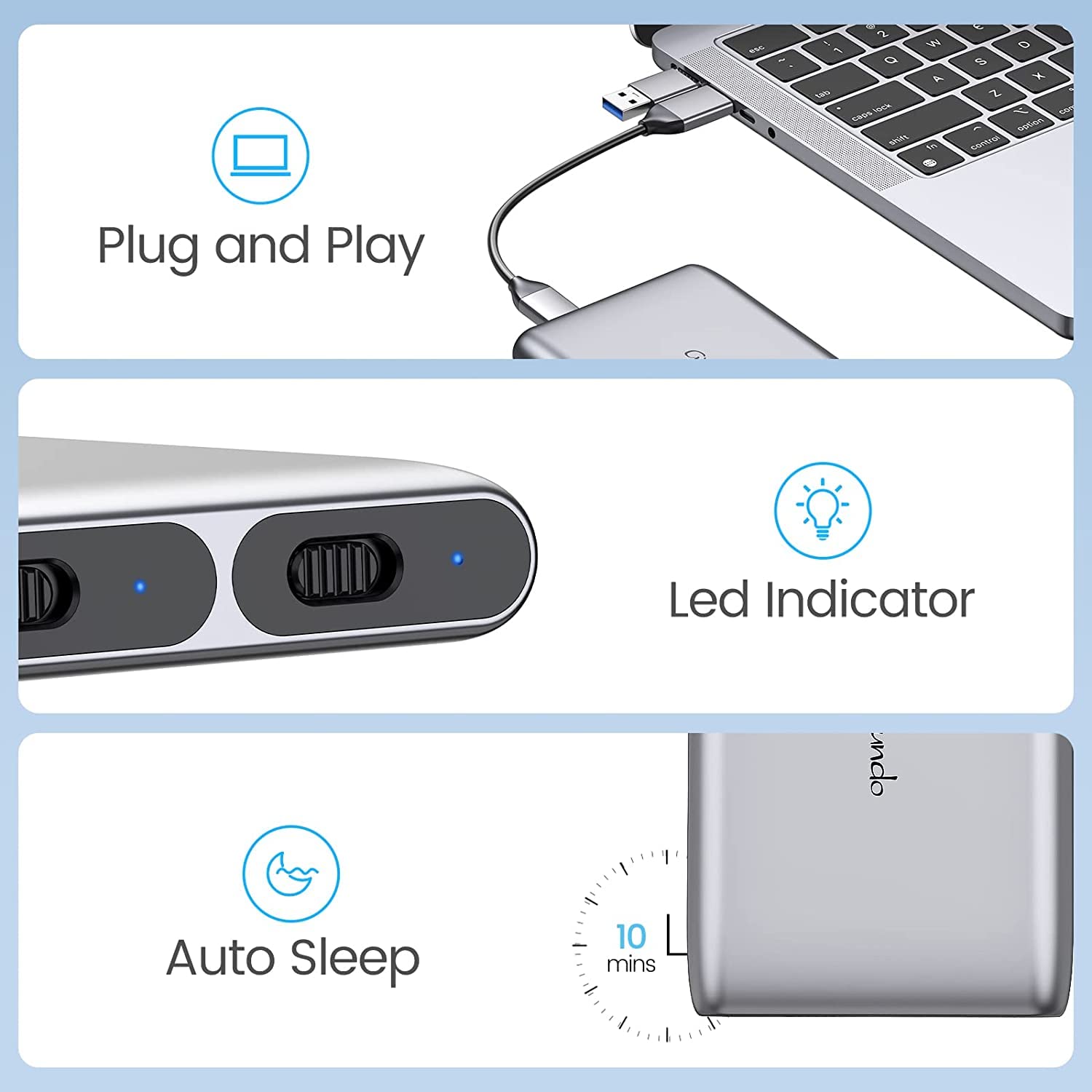 Gigimundo Two Bay M.2 Ssd Enclosure Heavy Duty   1Xnvme 10Gbps (M/M&B Key) & 1Xngff Sata 6Gbps (B/M&B Key) With Uasp Support, Sl
