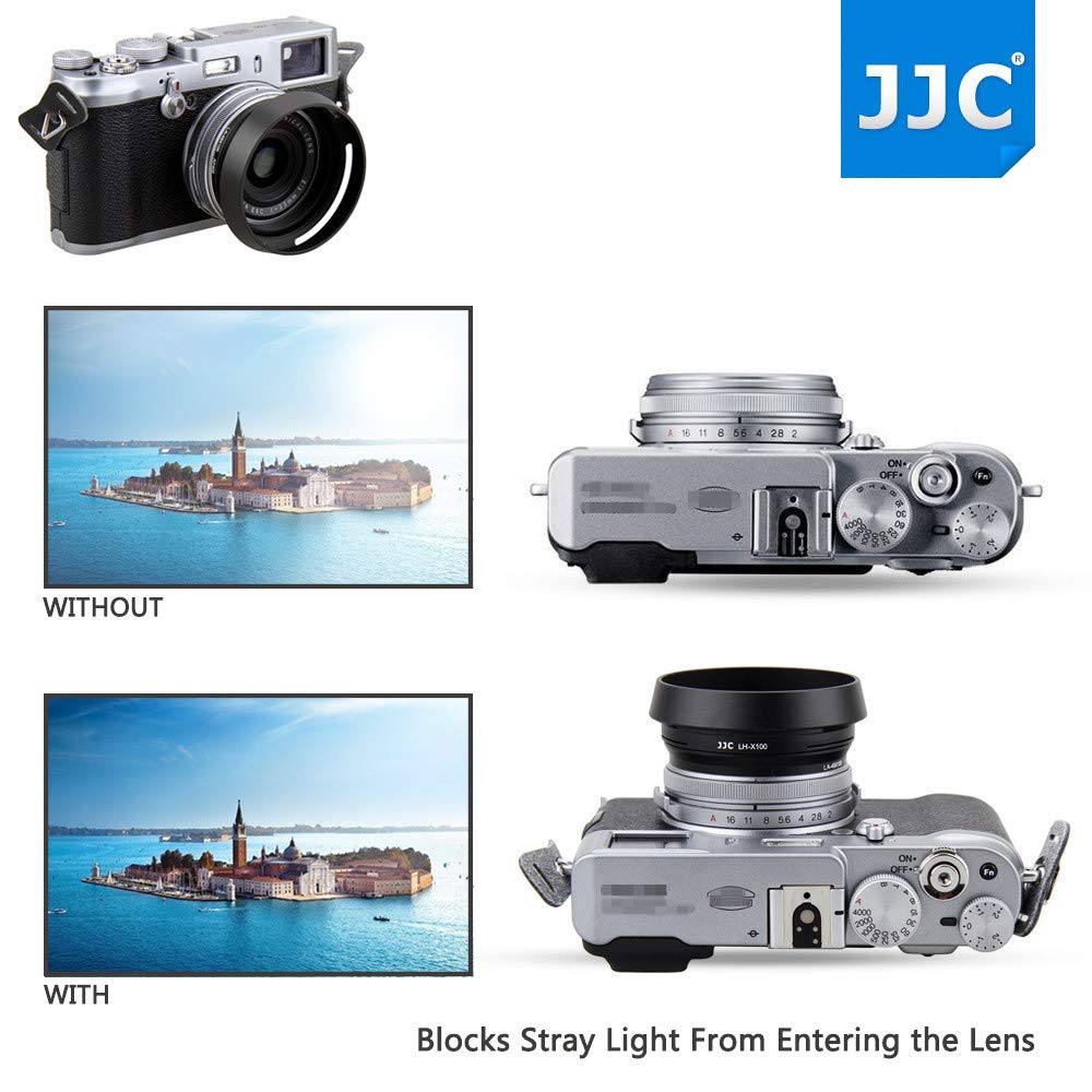 Jjc Metal Lens Hood Shade Protector With 49Mm Filter Adapter Ring For Fujifilm X100Vi X100V X100F X100T X100S X100 X70 Replaces